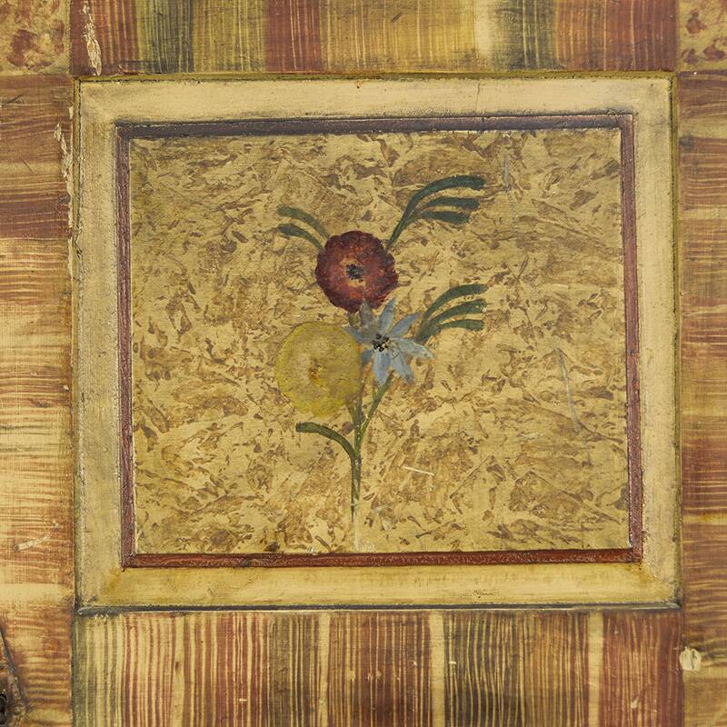 Painted Folk Art Bridal Cupboard