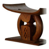 Ashanti stool from West Africa, carved from hardwood, 20th century.