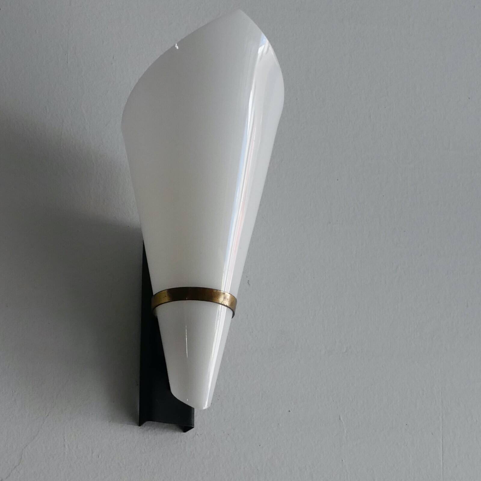 Appliques des années 50 - Plexiglas et laiton - Appliques murales - Stilnovo Arteluce Stilux