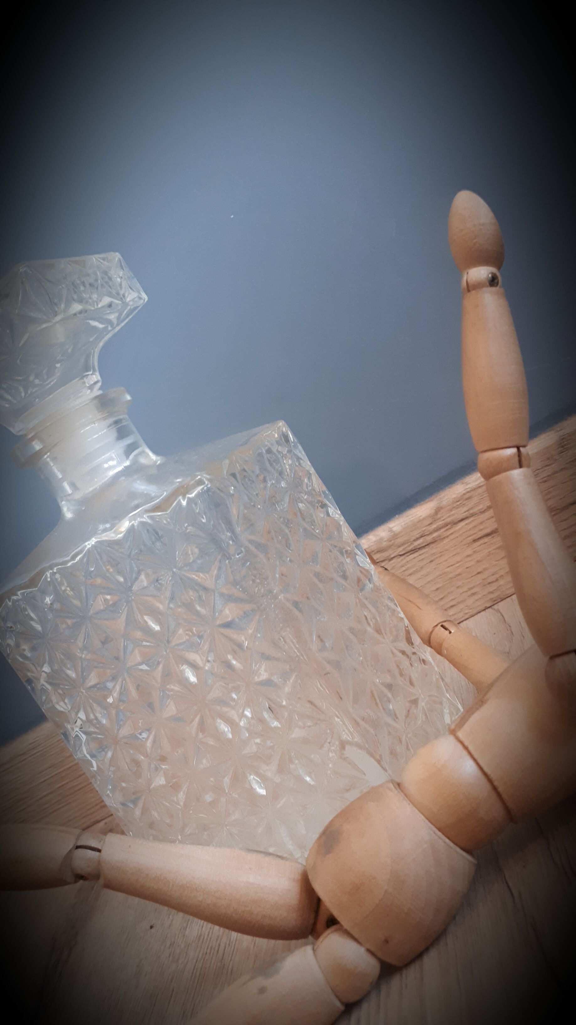 Old rectangular whisky carafe