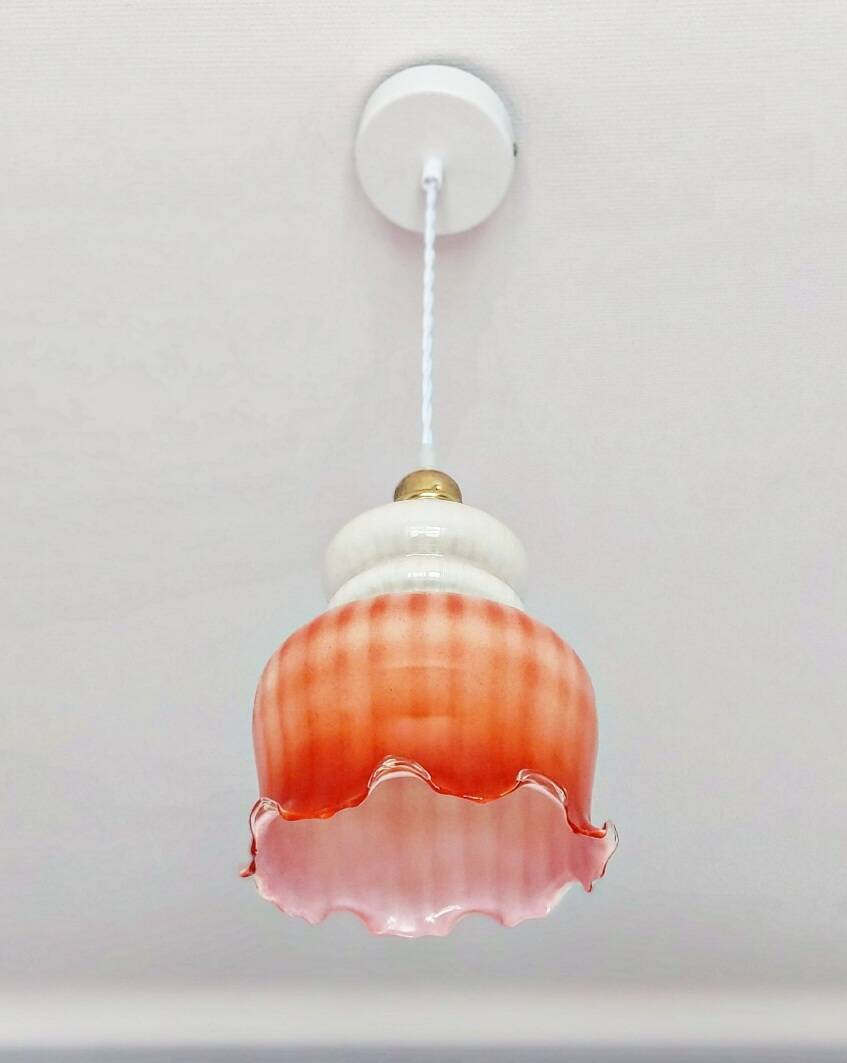 Vintage opaline pendant light