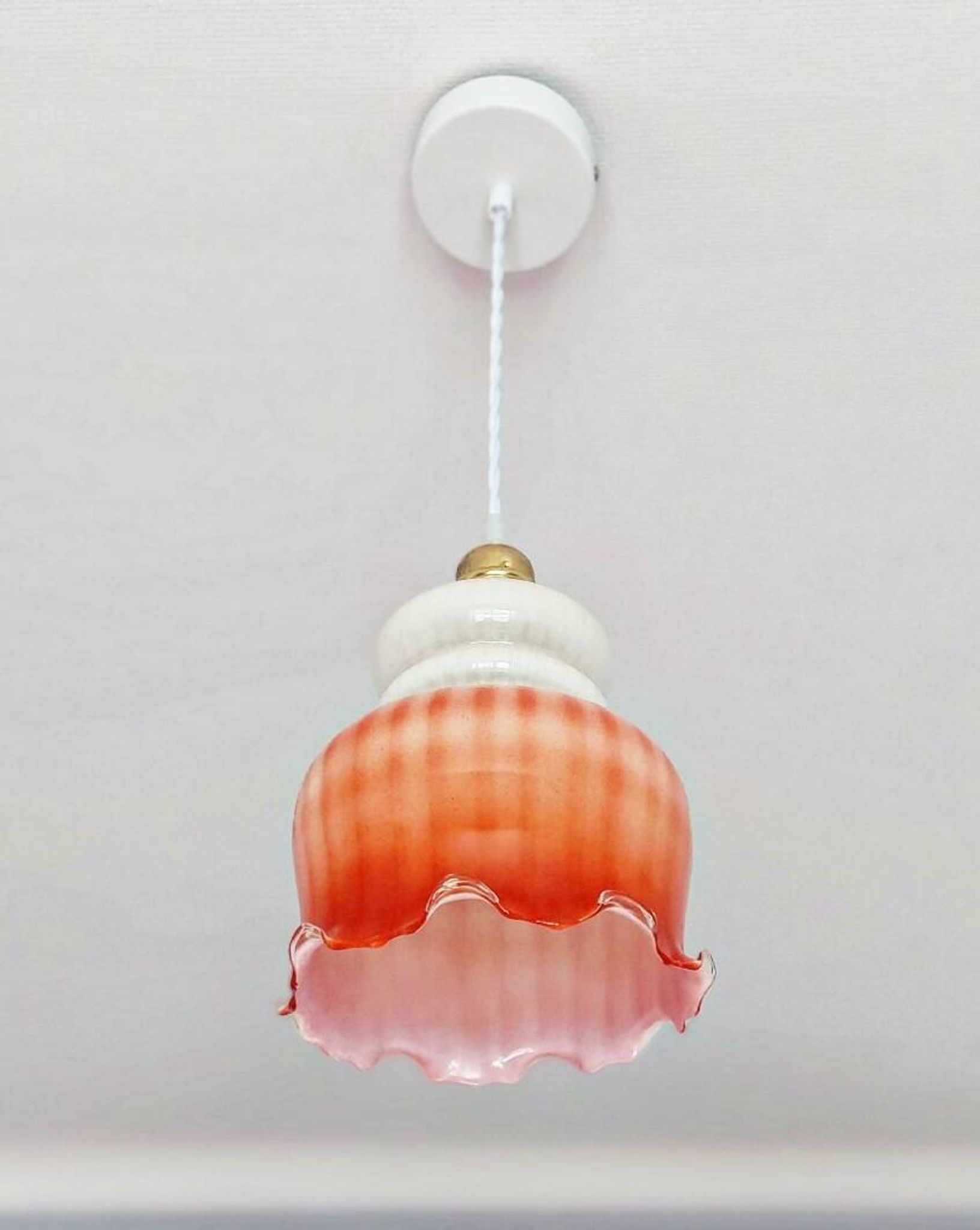 Vintage opaline pendant light