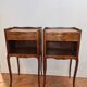 Pair of bedside tables in marquetry