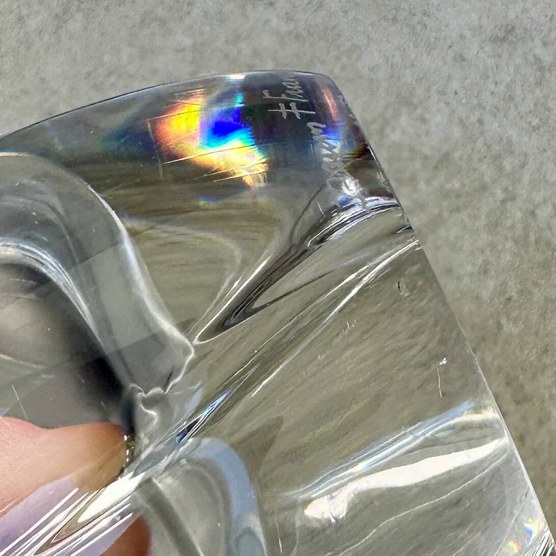 Daum france signed crystal vase – vintage piece