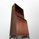 Italian wood and veneered mahogany bookcase, 1960s.