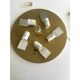 Murano glass ceiling light "Budino" in vintage Venetian amber graniglia