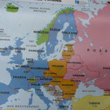 School map vintage poster Europe edition Eduscope MDI old poster