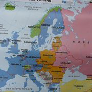 Carte scolaire poster vintage Europe édition Eduscope MDI affiche ancienne