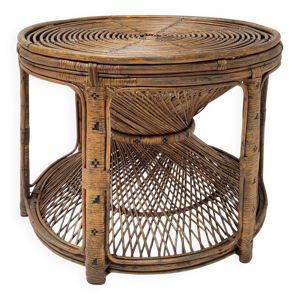 Table basse en rotin