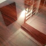 Louis XVI oval table in mahogany, 2 extensions