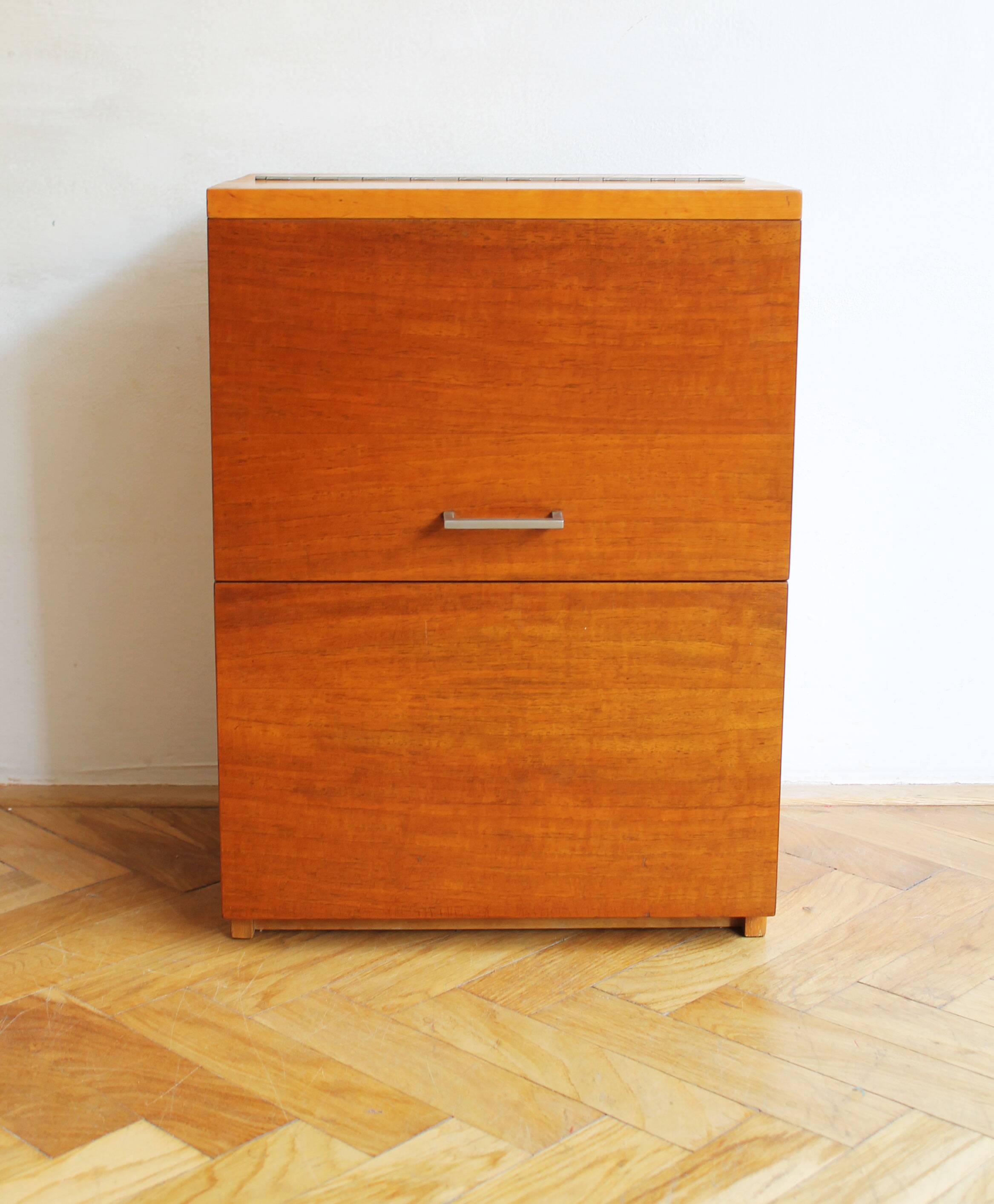 1960s Minimalist Drinks Cabinet with Top and Front Opening