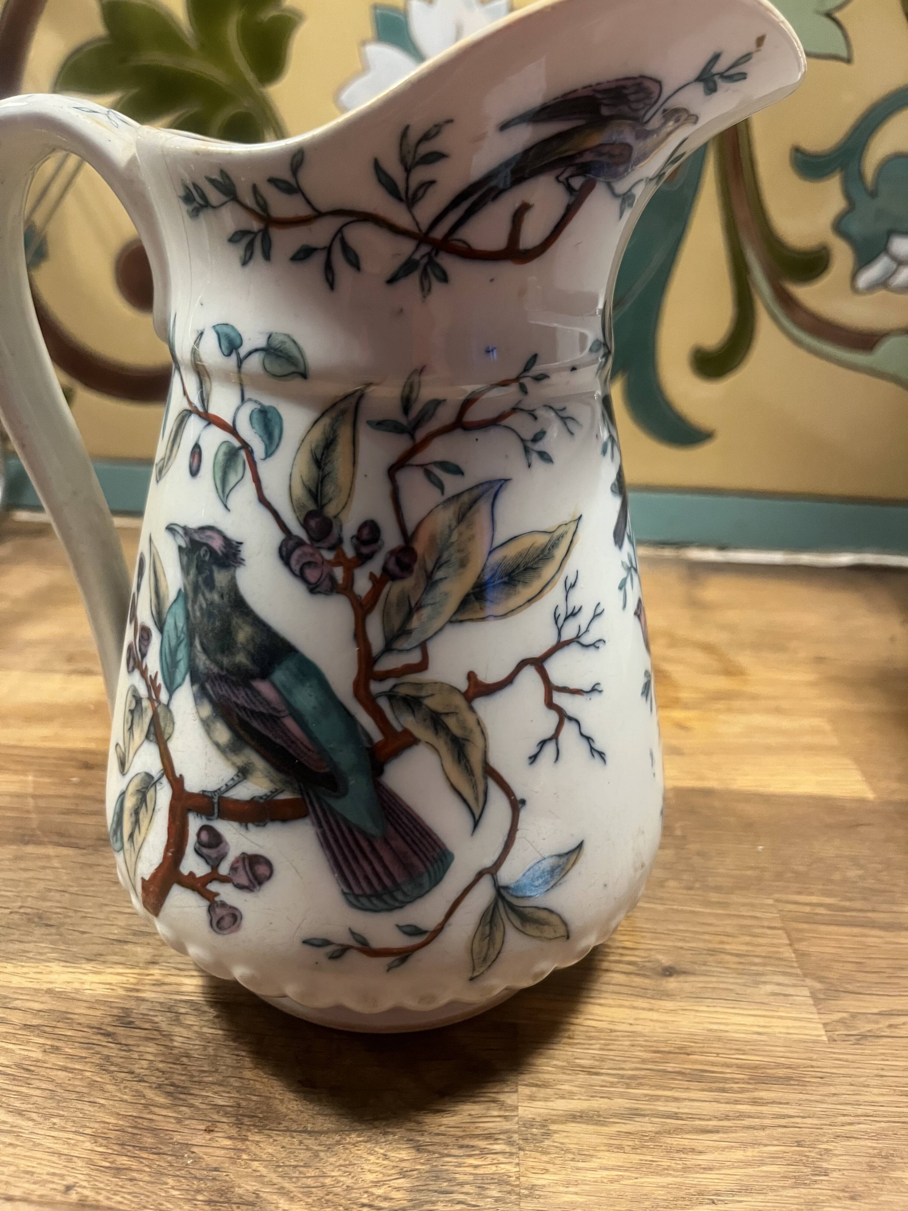 Typical English porcelain jug, "Indian Tree" decoration.