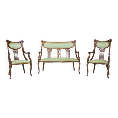 Ensemble de salon Art Nouveau, 1910, ensemble de 3 pièces