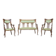 Art Nouveau Living Room Set, 1910, Set of 3