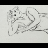 Étude de nu  lithographie