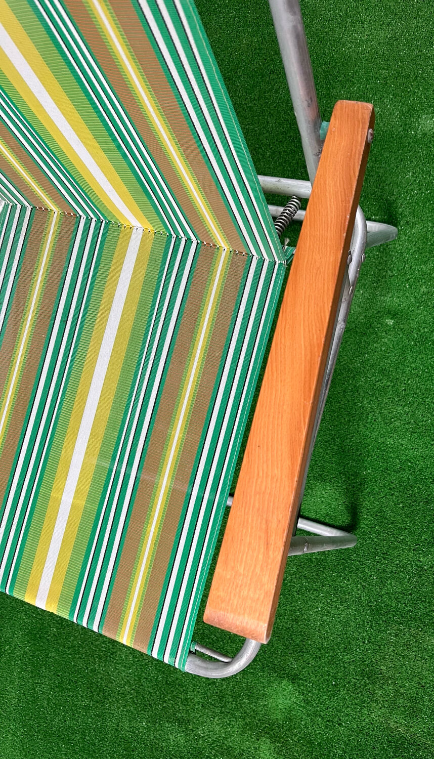 Vintage 70 year camping folding chair