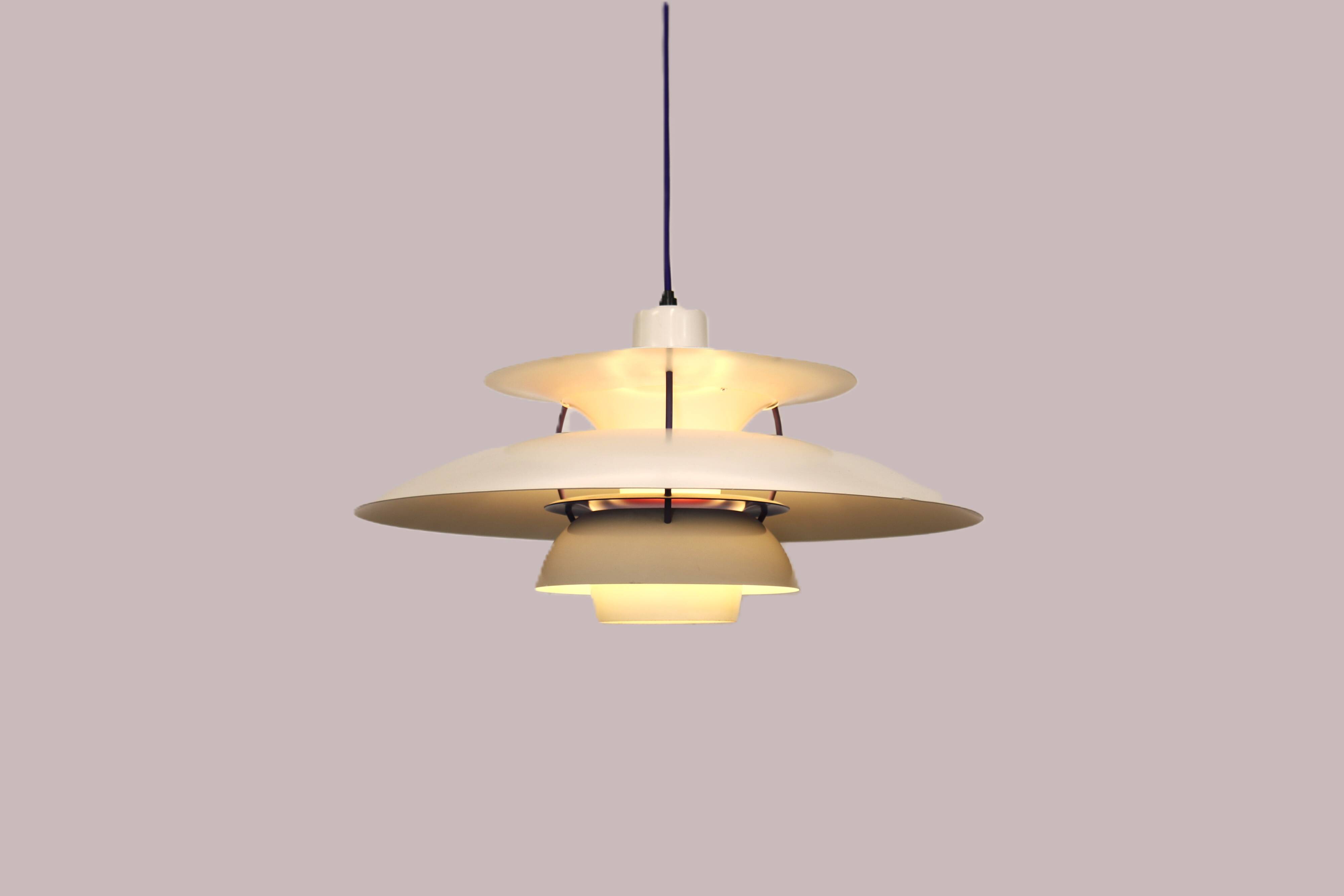 The genuine Danish item - PH5 pendant - original white colour - Louis Poulsen