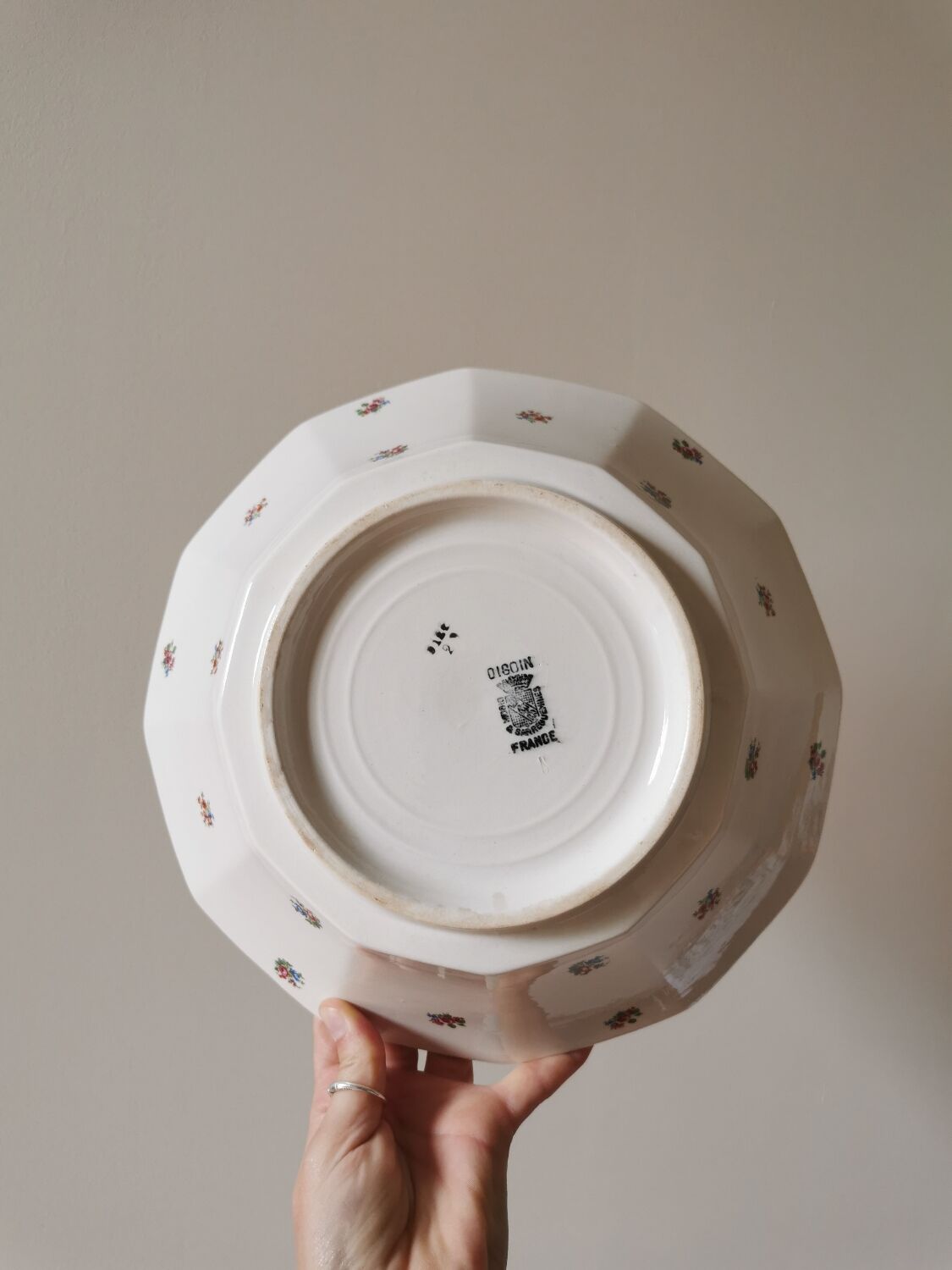 Vintage Digoin salad bowl