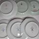 Set of 6 decorative French porcelain plates, floral and traditional designs, 25 cm