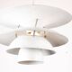 Danish brushed metal pendant light, Poulsen "Charlottenborg" model.