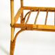 Lovely small Italian 60s bamboo side or coffee table with a iced glass top