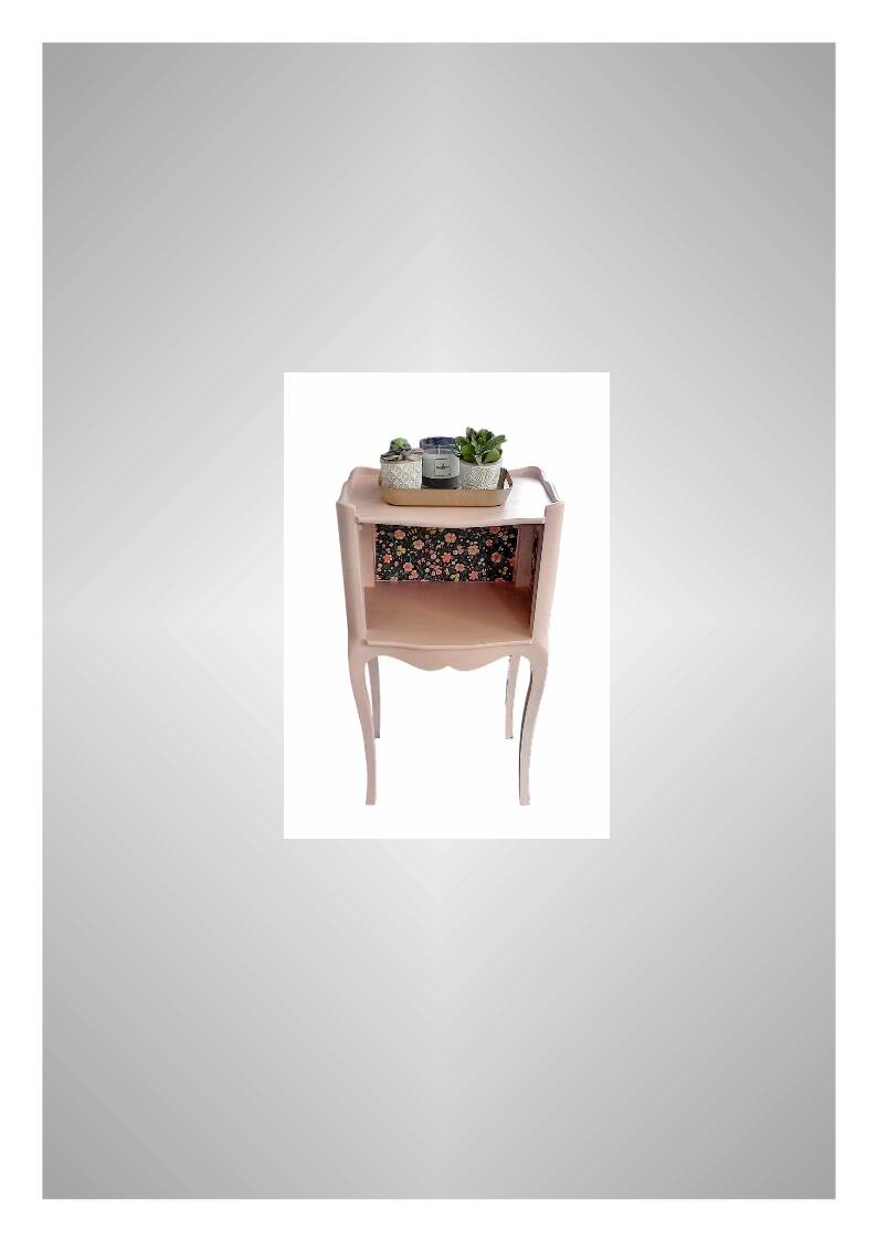 Vintage bedside table revamped