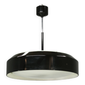 1960s NAPAKO Modernist Black Glass Pendant Light, Czechoslovakia