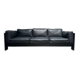 Bastiano Sofa by Tobia Scarpa for Knoll – Black Leather