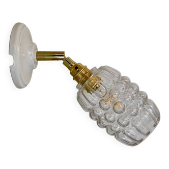 Vintage bubble glass tulip wall light