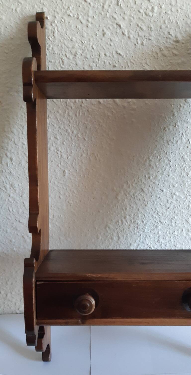 Wooden wall shelf