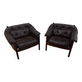 Paire de fauteuils par Arne Norell Suède années 1960