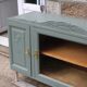 Renovated vintage sideboard with khaki paint – Haussmann chic & bohemian style