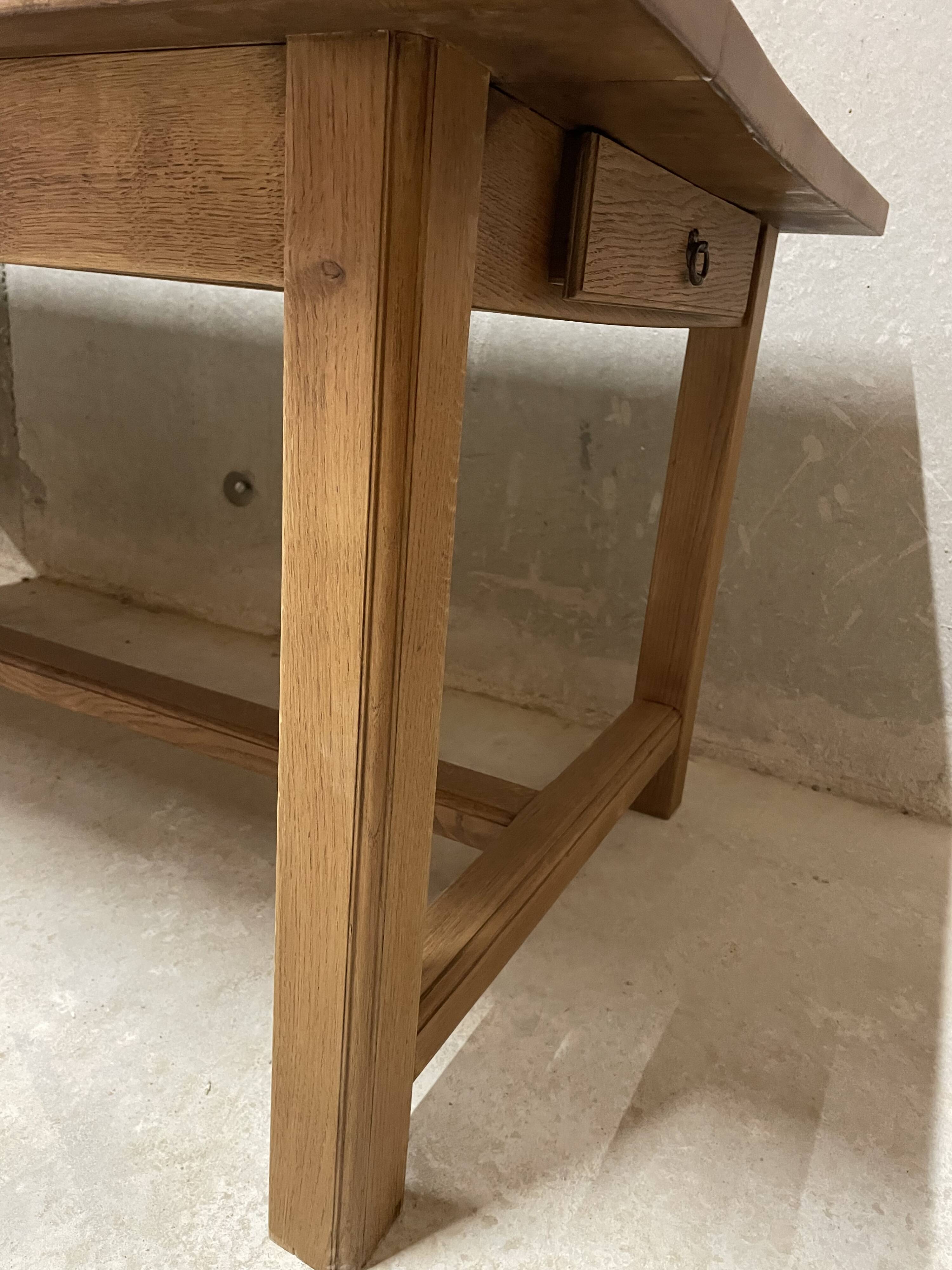 Solid wood farmhouse table – country style 230cm