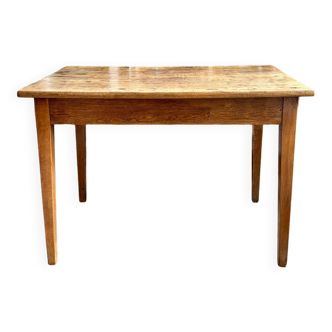 Table de ferme en bois foncé
