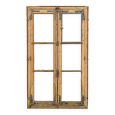 Old fir window with frame (one opening pane)