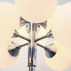1970s floor lamp in chromed metal and opaline
