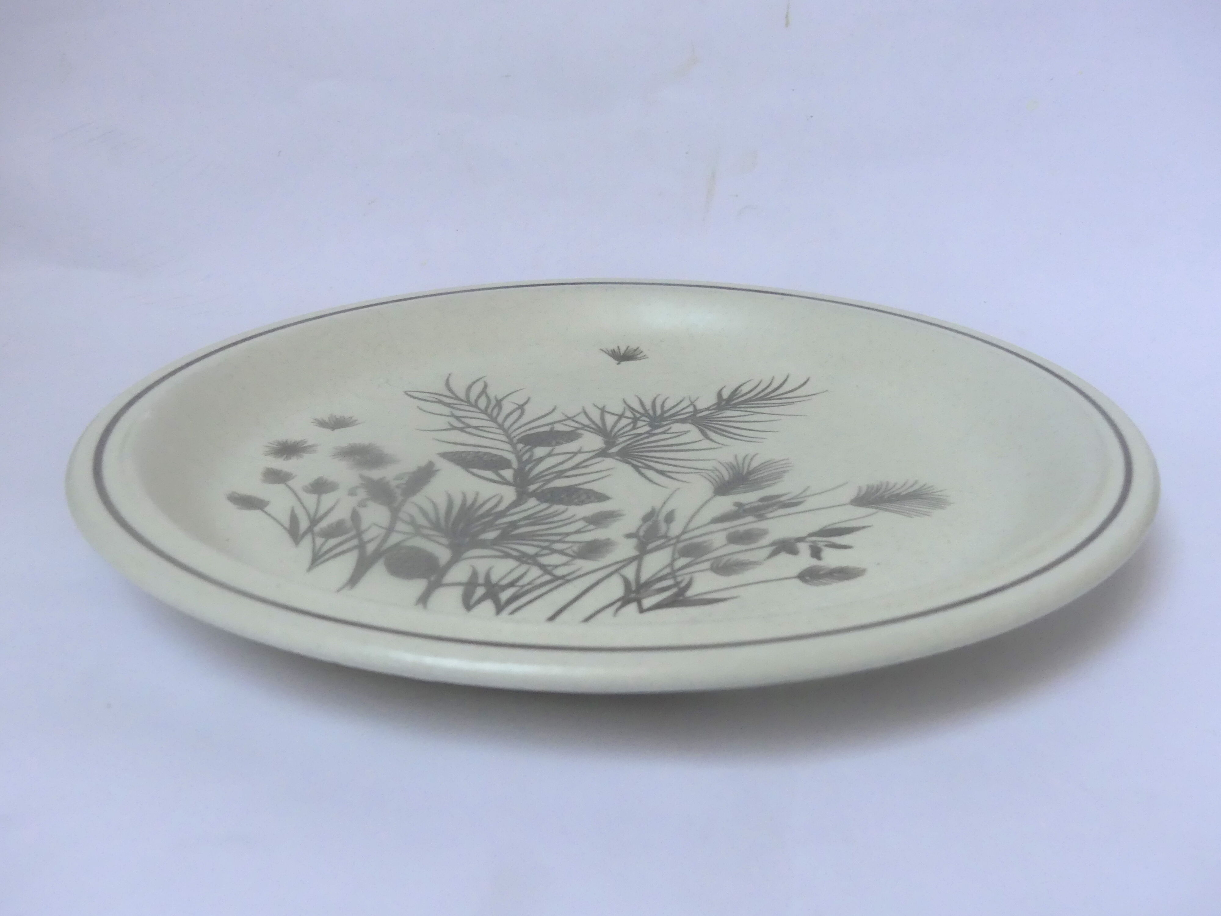 Set of 6 flat english plates