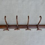Wooden wall coat rack with 6 double hooks, bistro