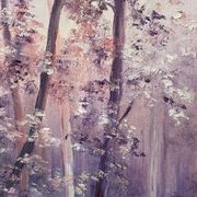 Peinture paysage animé huile sur toile signée