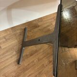 Italian desk from the 70s in smoked glass