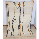 Handmade moroccan berber carpet 202 x 147 cm