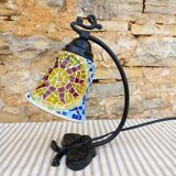 Butterfly mosaic table lamp