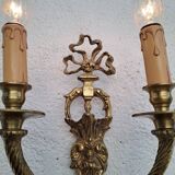 Gilded bronze wall lamp