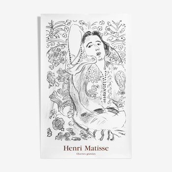 Affiche originale Henri Matisse Œuvres gravées 1984