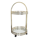 Art Deco mobile drinks trolley on wheels, 1970s