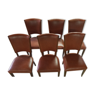 6 art deco chairs