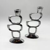 Pair of candlesticks "Circle" – Matthew Hilton, 1980s