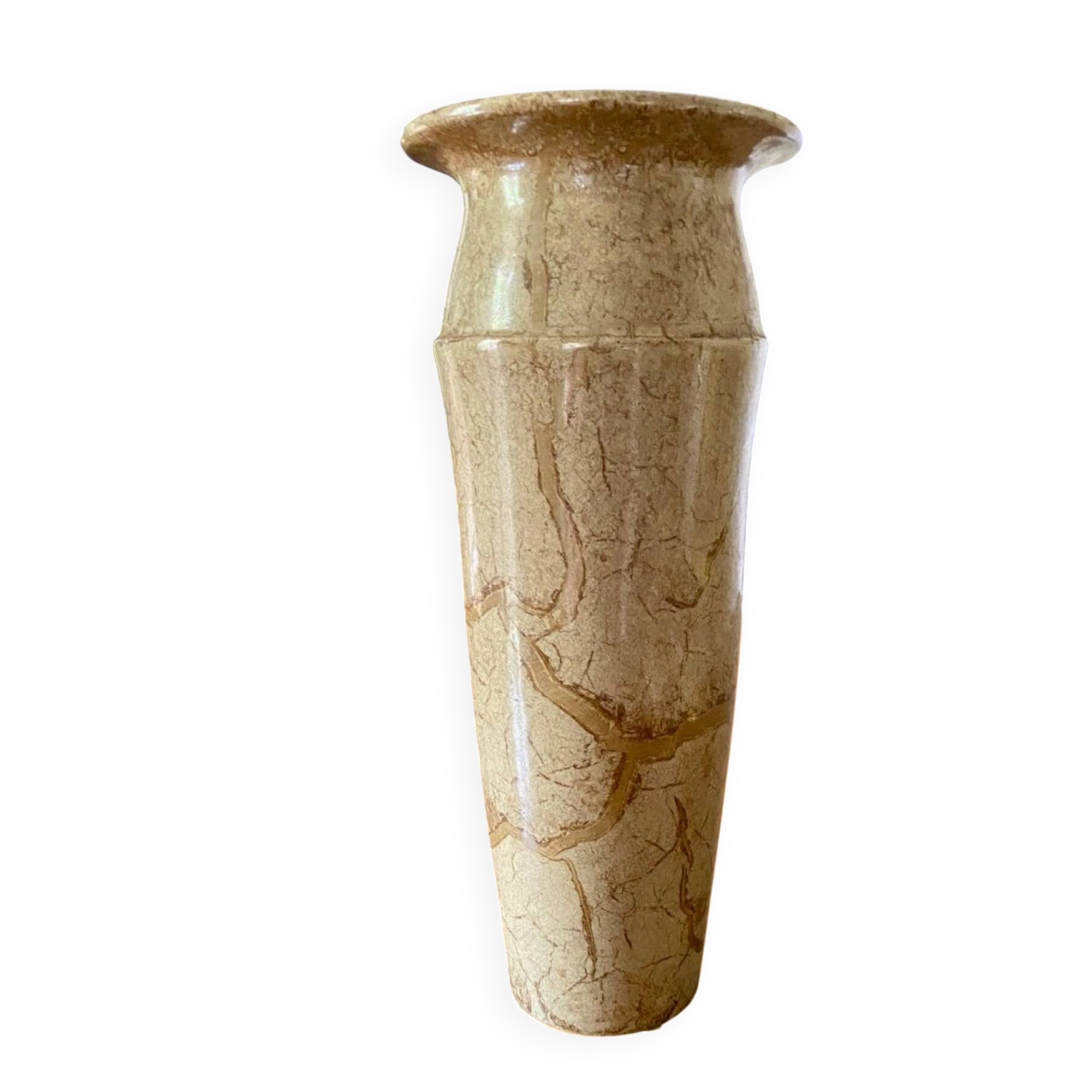 Vase Jacques Molin pour Charolles en faïence craquelée