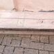 Pair of solid raw wood benches XIX