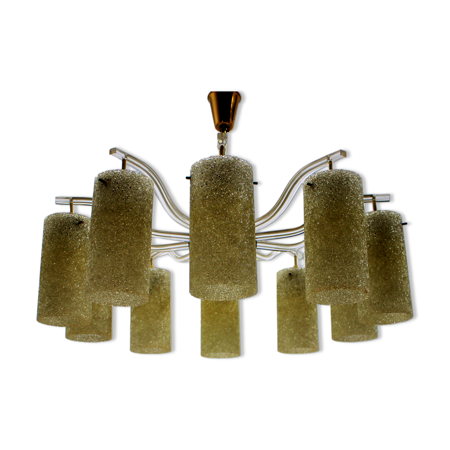 Retro plastic chandelier by Raumleuchts, 1970´s.
